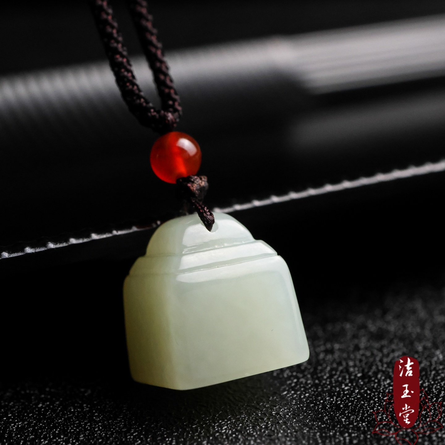 新疆和田白玉印章吊坠定制玉石篆刻素面印章篆刻姓名免费刻字