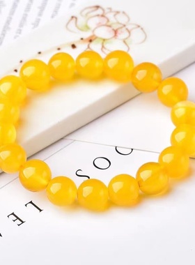 天然黄玛瑙手链男女款