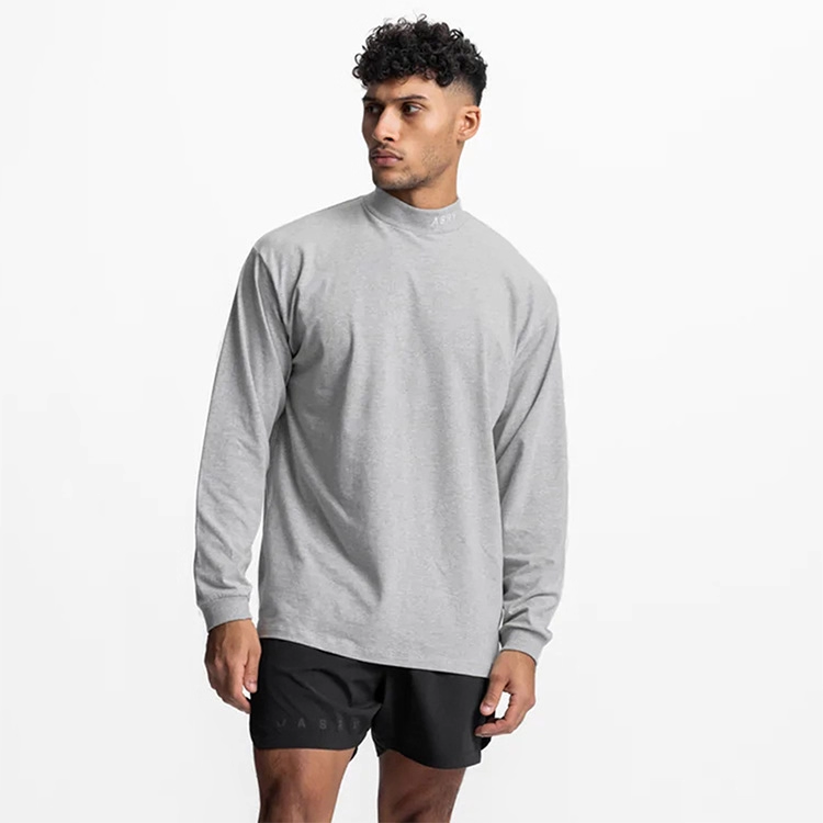 半高领家居服长袖T恤宽松棉