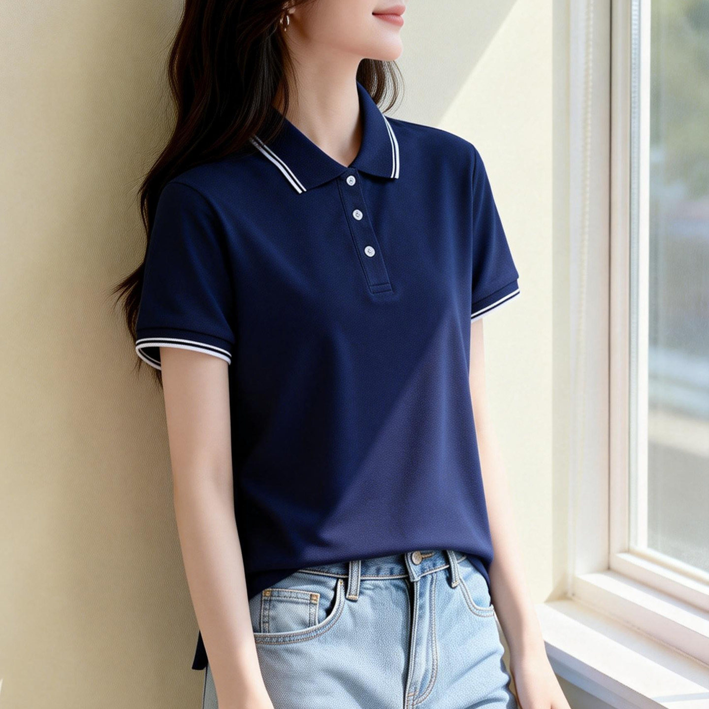 2026夏季新款定做纯棉短袖polo衫女 纯色翻领t恤工作服定制LOGO,女装/女士精品,POLO衫,淘宝优惠券,粉丝福利购,淘宝优惠卷