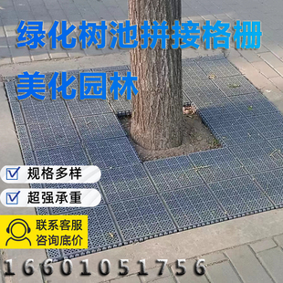 树篦子园林绿化护树网格板塑料可拼接格栅围挡市政树池树根保护网