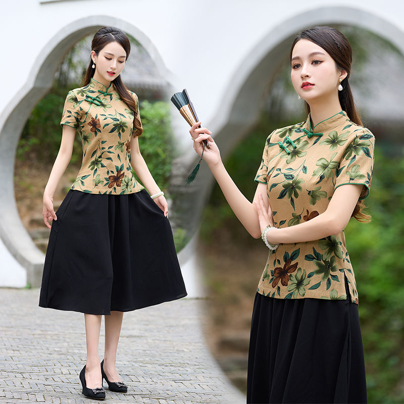 中国风复古修身显瘦盘扣女装