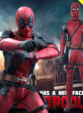 死侍cos服定制连体衣皮头套deadpool cosplay万圣节表演服装全套
