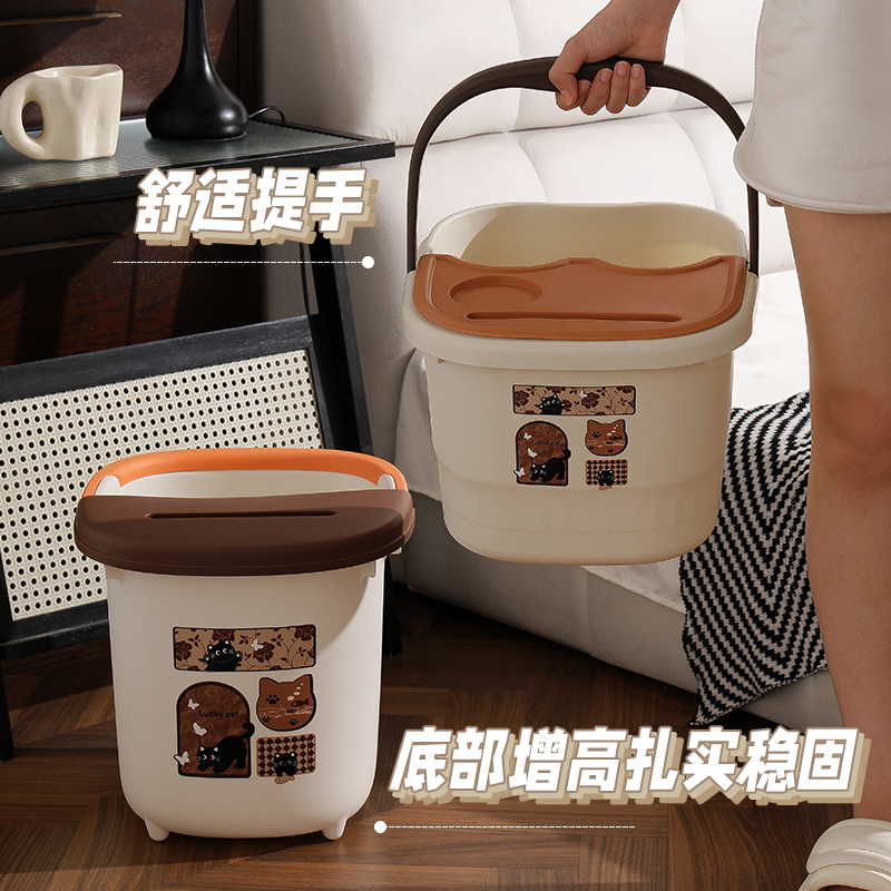 中古风泡脚桶秋冬家用养生足浴桶