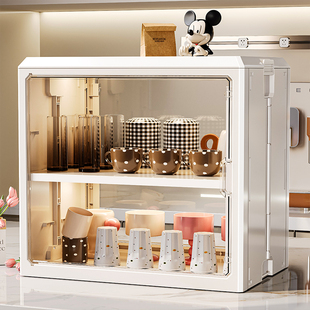 杯子防尘收纳置物架杯架茶杯收纳架咖啡水杯茶具收纳盒酒杯放置架