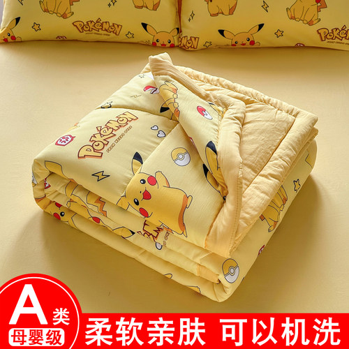 A类皮卡丘夏凉被四件套空调被