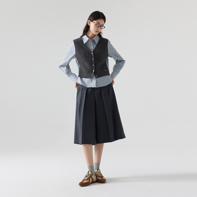 2025春秋季新款拼接长袖衬衫