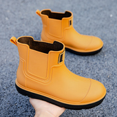 男士 雨鞋 短筒男款 水鞋 时尚 防滑防水保暖雨靴户外钓鱼耐磨 新款