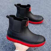 防滑雨鞋 防滑雨靴胶鞋 男士 棉新款 短筒厚底软底厨房工地洗车防水鞋