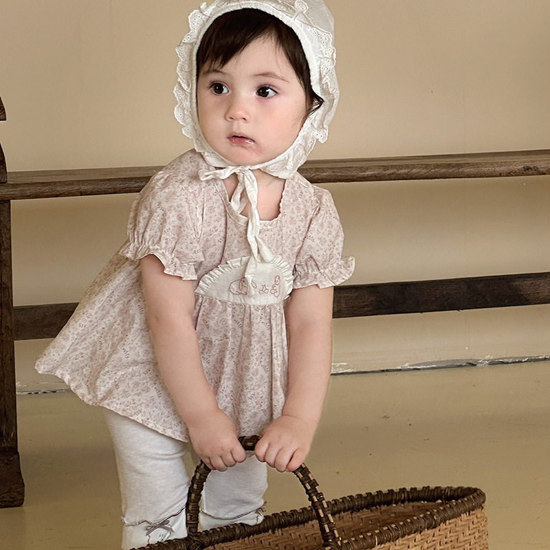 婴幼儿上衣纯棉 a类娃娃衫夏季薄款女宝宝打底裤百搭女童新款短袖