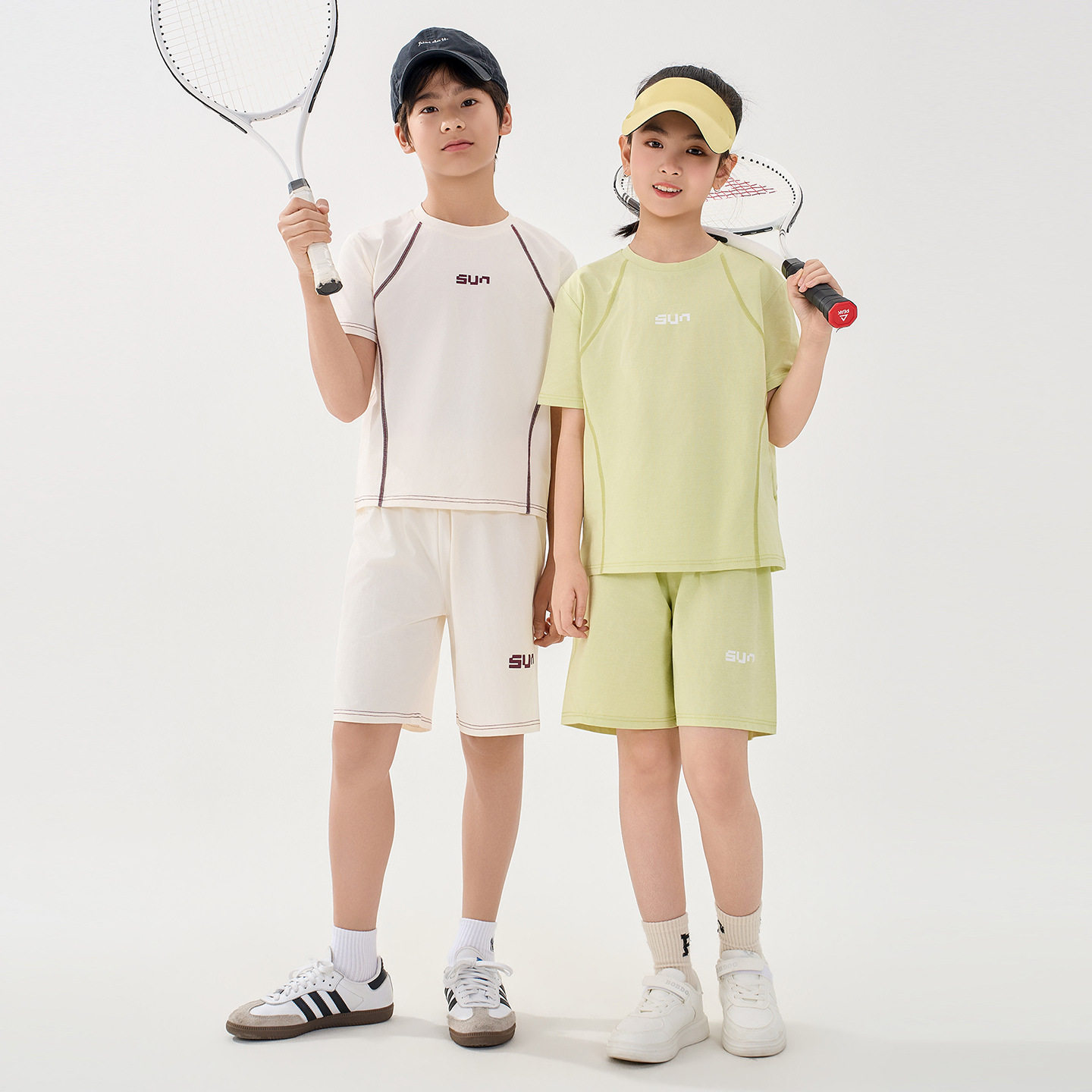 男童速干运动套装儿童冰丝凉感篮球服女童跑步夏装羽毛球训练短袖