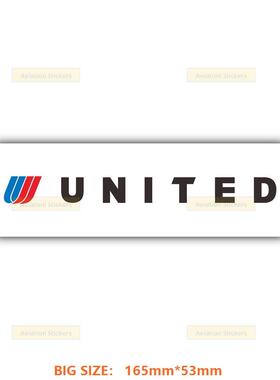 UNITED美联航空LOGO标志大号贴纸3M防水笔记本贴纸潮贴行李箱贴