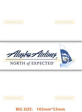 ALASAKA阿拉斯加航空LOGO大号3M防水贴笔记本贴行李箱贴冰箱贴