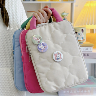 可爱撞色手提11寸iPadpro平板内胆收纳包14寸笔记本保护套电脑包