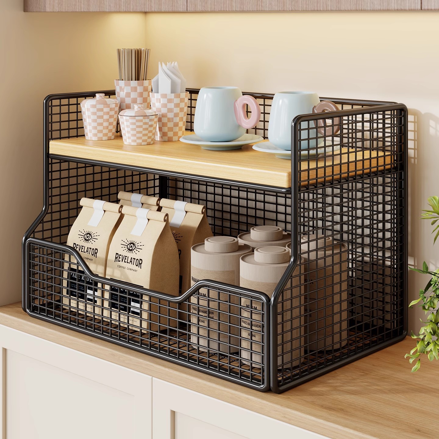 桌面置物架水杯架子餐桌上台面多