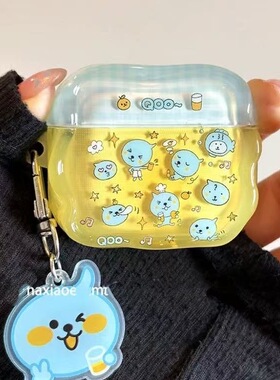 卡通橙汁酷儿华强北pro4/5保护套苹果4代蓝牙耳机套Mini4适用迪士尼F8