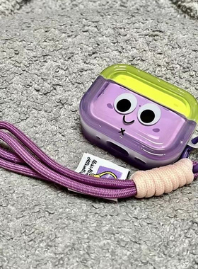 茄子表情华强北pro4/5保护套苹果4代蓝牙耳机套Mini4适用迪士尼F8