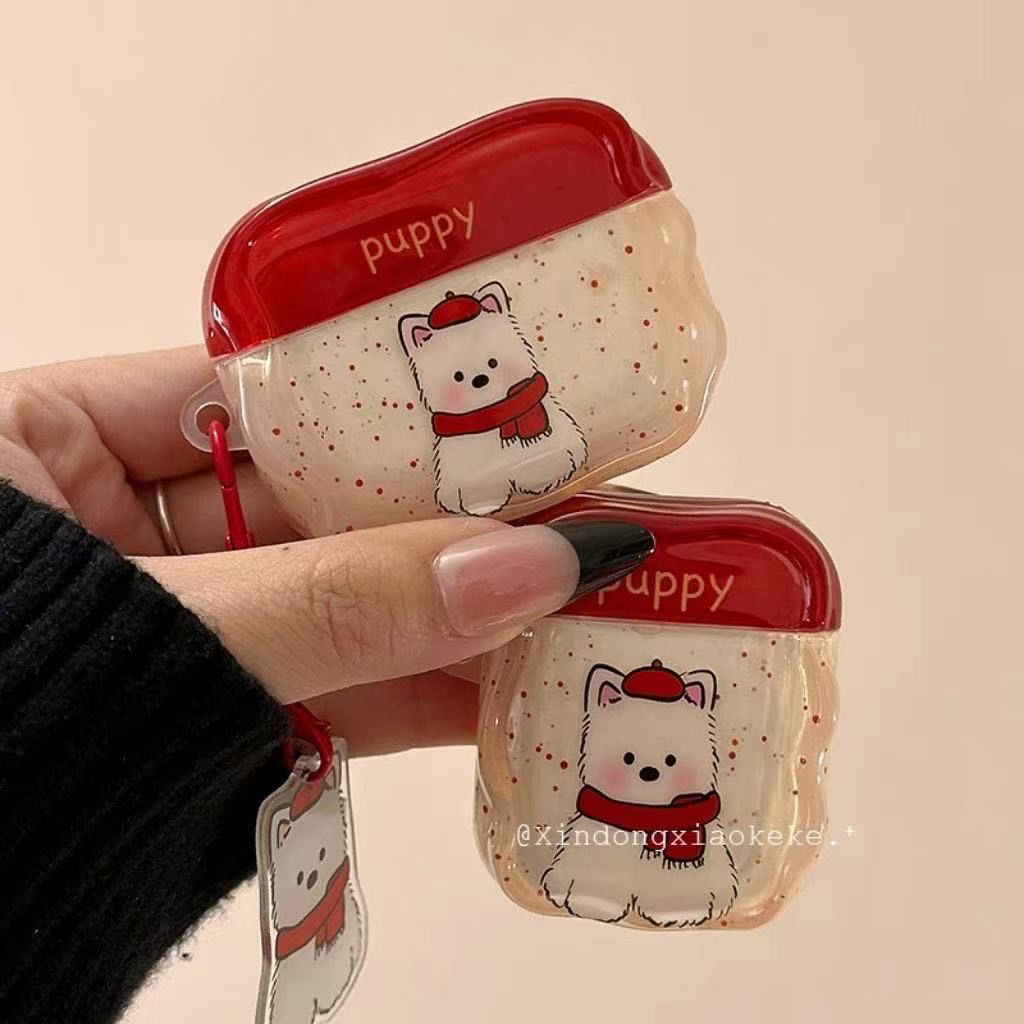 小众西高地小狗适用于华为FreeBuds SE2华为蓝牙freebuds se2新款耳机套带链条