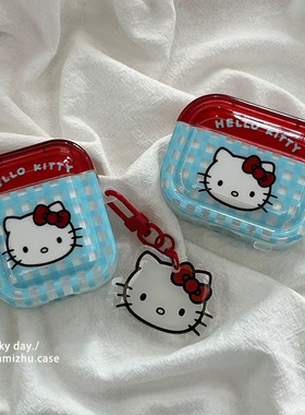 格纹凯蒂猫适用于华为FreeBuds SE2华为蓝牙freebies se2新款耳机套