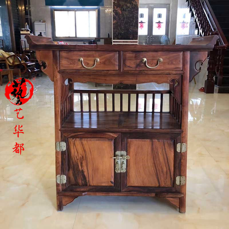 清代越南黄花梨二联柜明清古典家具降香黄檀古董真品老物件橱柜