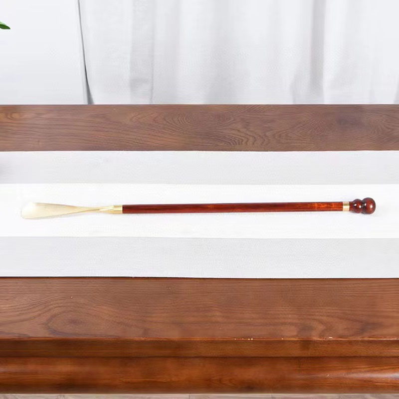 紫檀木素面款实木鞋拔子提鞋器穿鞋板登鞋器鞋扒子超长把子家用