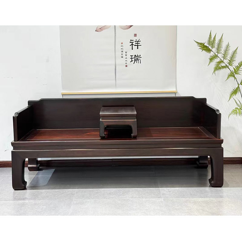 红木家具大红酸枝三围独板罗汉床贵妃榻黑飘红客厅家用小户型无补