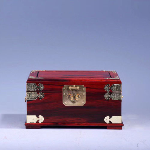 红木首饰盒酸枝木珠宝首饰品收纳盒实木中式结婚古风中国风收藏盒