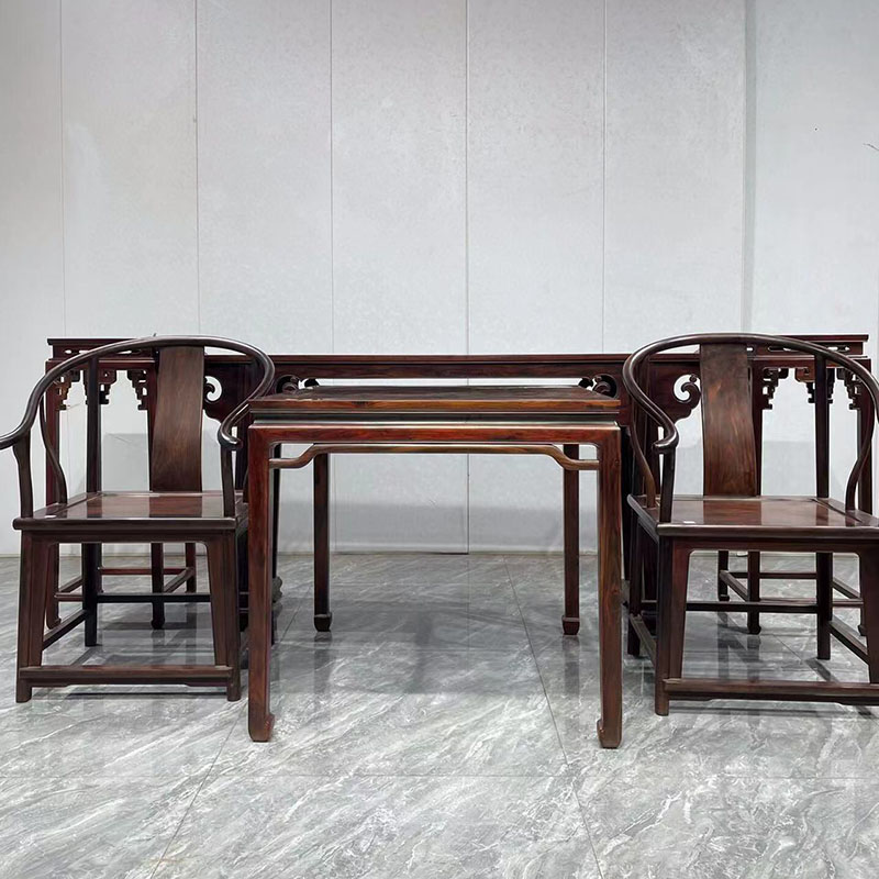 红木家具大红酸枝明式中堂六件套中式条案供桌客厅家具翘头案组合