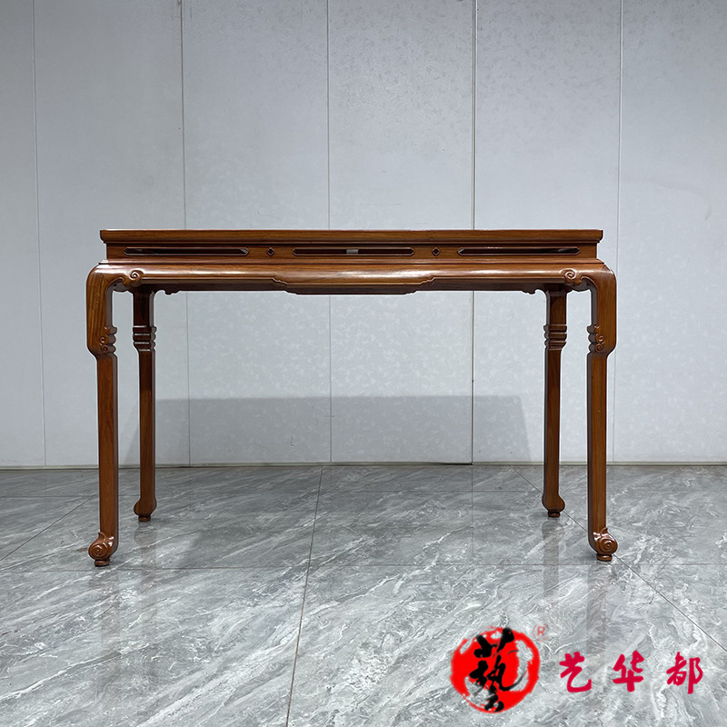 大果紫檀平头案条案缅甸花梨木供桌案台中式仿古实木香案玄关条几