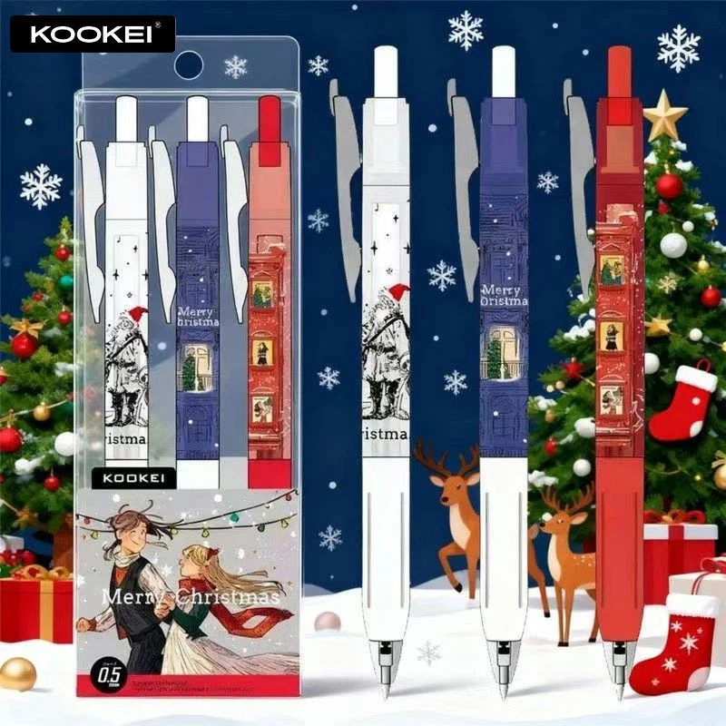 KOOKEI中性笔按动式速干顺滑黑笔图片