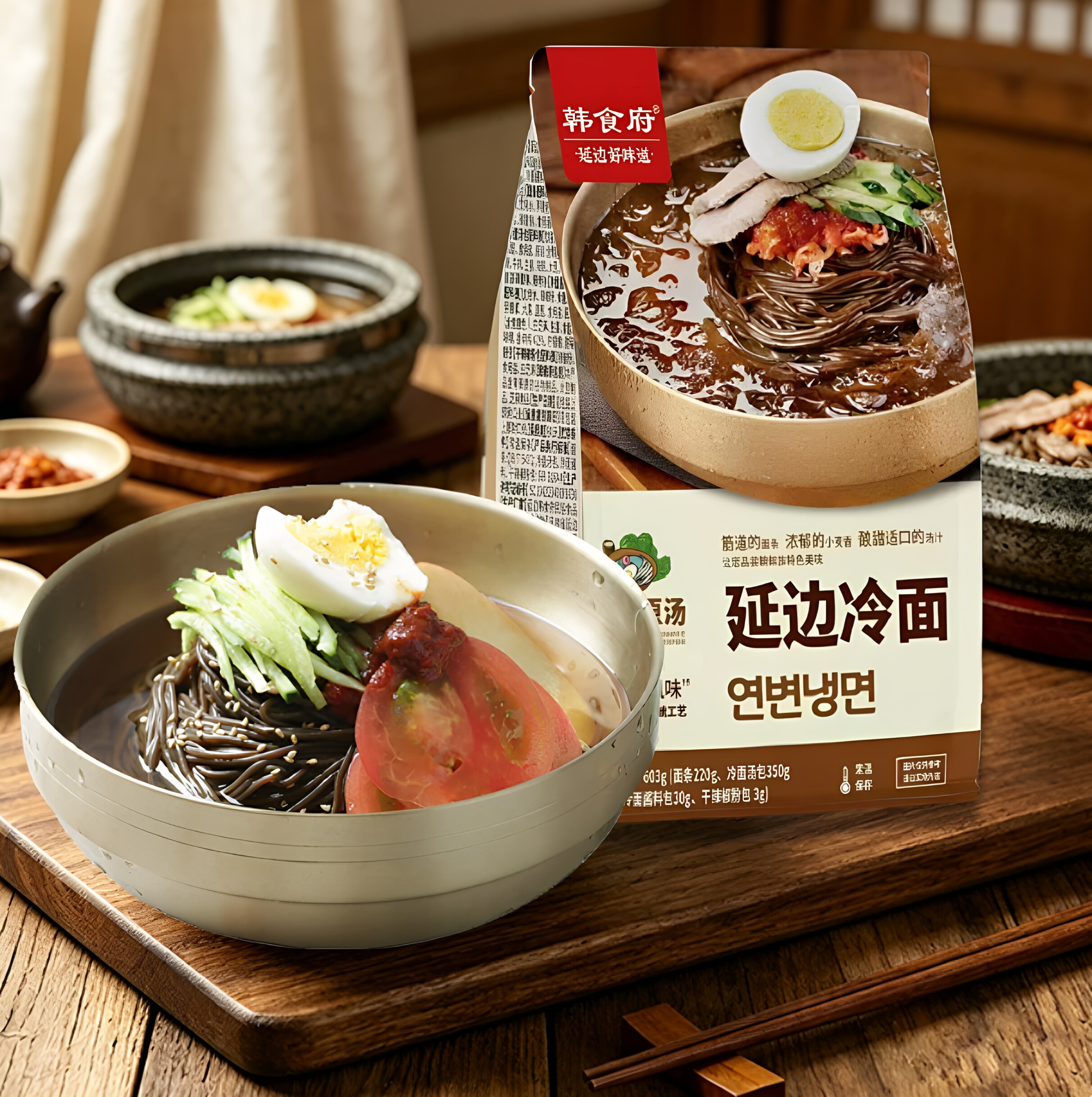 东北原汤冷面朝鲜族正宗延吉大袋冷面延边特产荞麦冷面速食韩食府