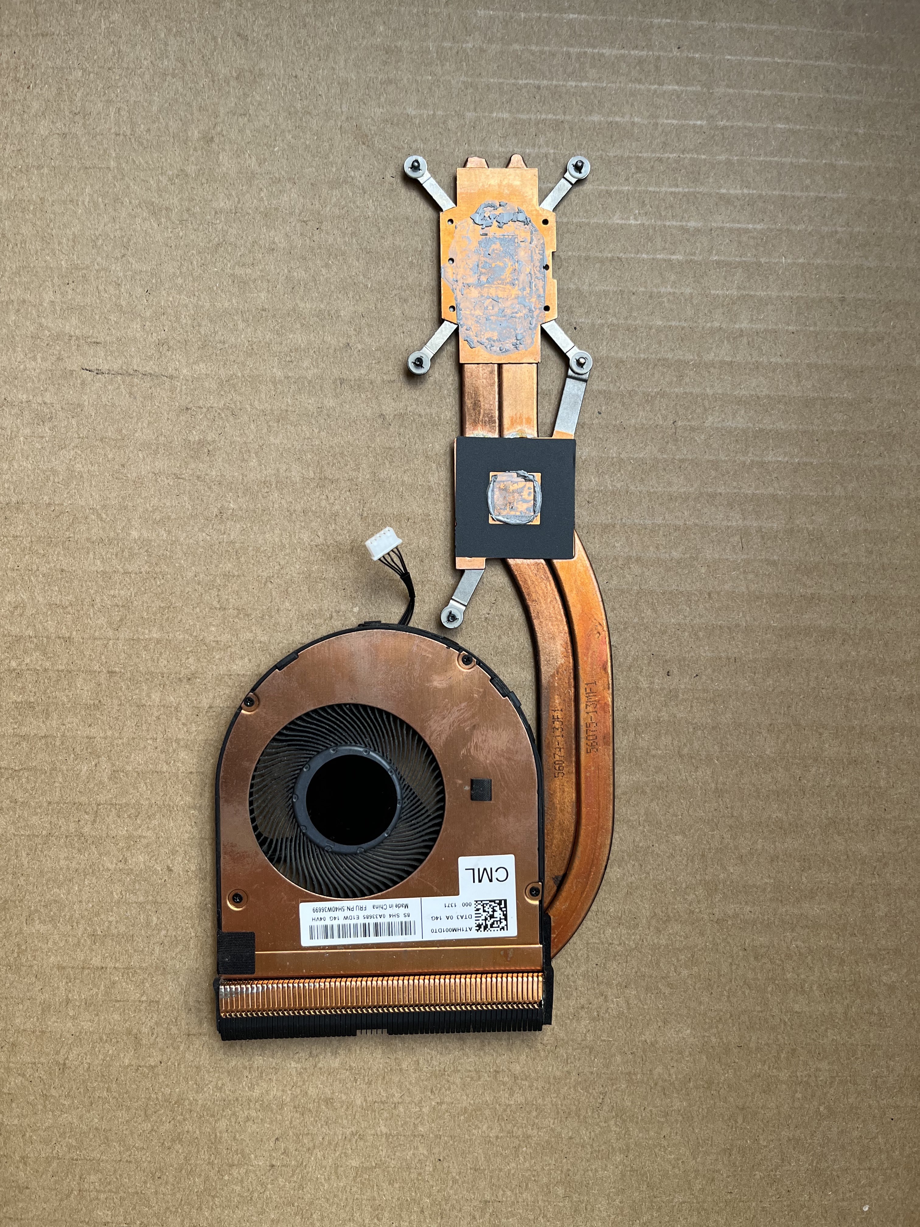 联想 ThinkPad T490 T14 第 1 代散热散热器风扇 5H40W36699