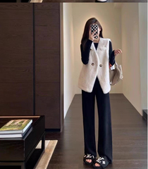 保暖又时髦搭配神器环保毛毛绒马甲皮草外套女秋冬新