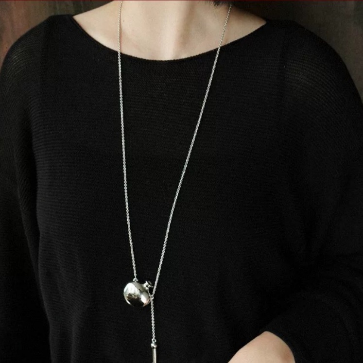 日韩生命之水酒神项链 春季新款轻奢精致高级感亮面酒壶长款项链