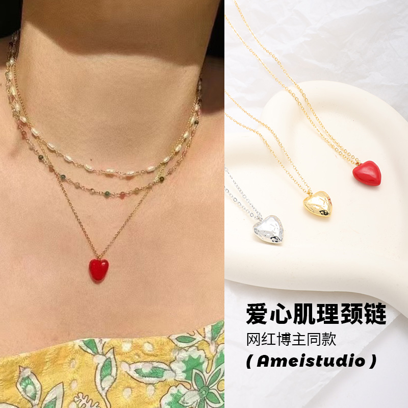 Ameistudio珐琅女项链