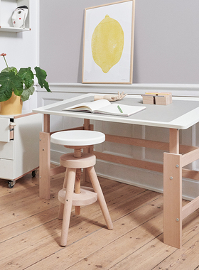 曼霓诗Manis-h北欧原装进口榉木书桌可调节儿童学生书桌可升降