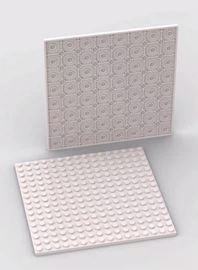 小积木颗粒16x16孔双面底板91405玻璃花房12.8x12.8cm建筑天花板