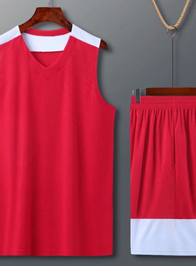 亲子装篮球服男套装童运动服比赛训练服学生定制印字号210020红色