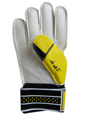 足球运动守门员手套门将手套龙门手套带护指160052黄色