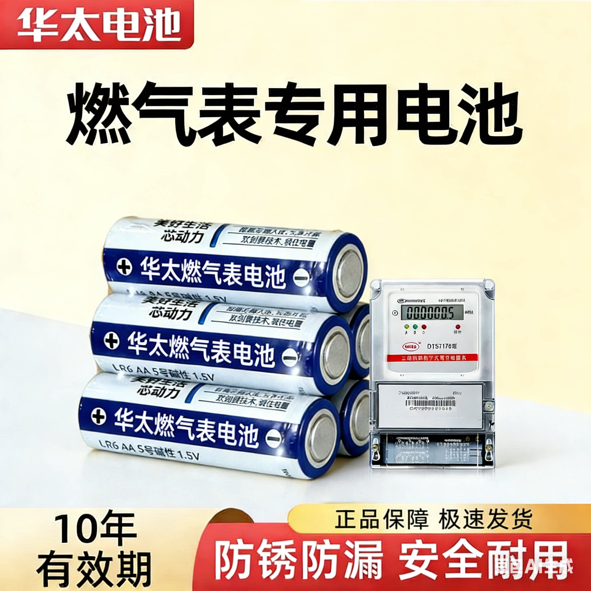 华太燃气表天然气表煤气表专用碱性电池5号1.5v五号AA电池LR6图片