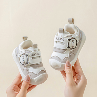 基落普学步鞋2026春秋季新款幼儿软底防滑婴儿鞋男女皮面宝宝鞋子
