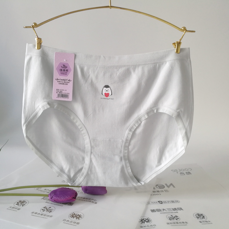 莫代尔蜂窝抗菌提臀内裤买3送1