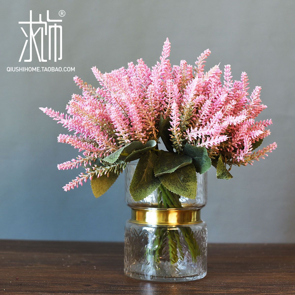 北欧薰衣草仿真花束假花美式田园餐厅茶几花篮家居装饰品花艺摆设