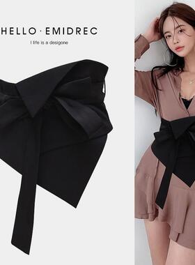 腰带宽女腰封外搭装饰连衣裙配裙子高级感黑色2024新款配饰布绑带