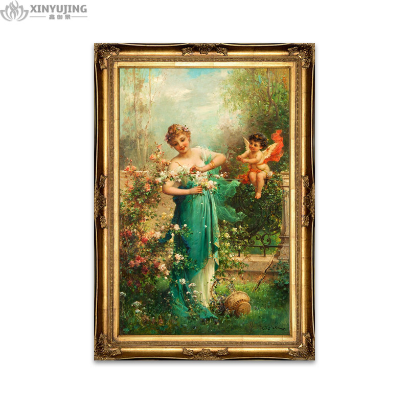 欧式希腊神话古典人物油画纯手绘客厅玄关过道壁炉挂画装饰画定制