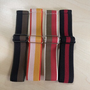 适用applewatch strap表带iwatch7不带连接器苹果弹力尼龙手表带