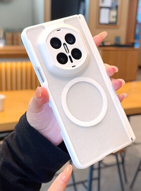 内置磁吸适用华为MateX7典藏版折叠屏手机壳MateX7透明白色磨砂X6