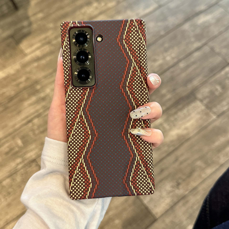 适用三星W25凯夫拉防摔手机壳