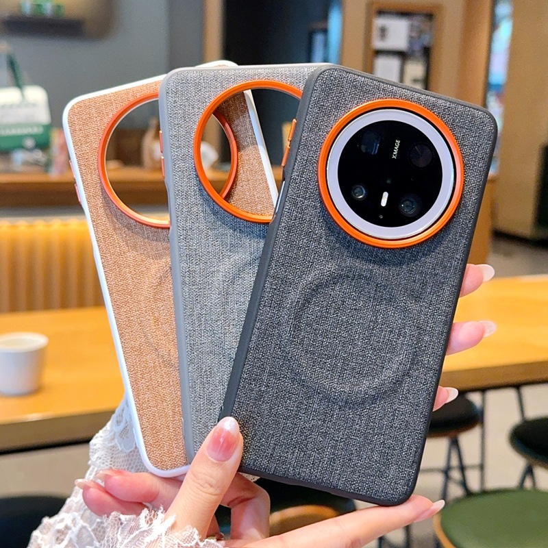 适用华为Mate80布艺磁吸手机壳
