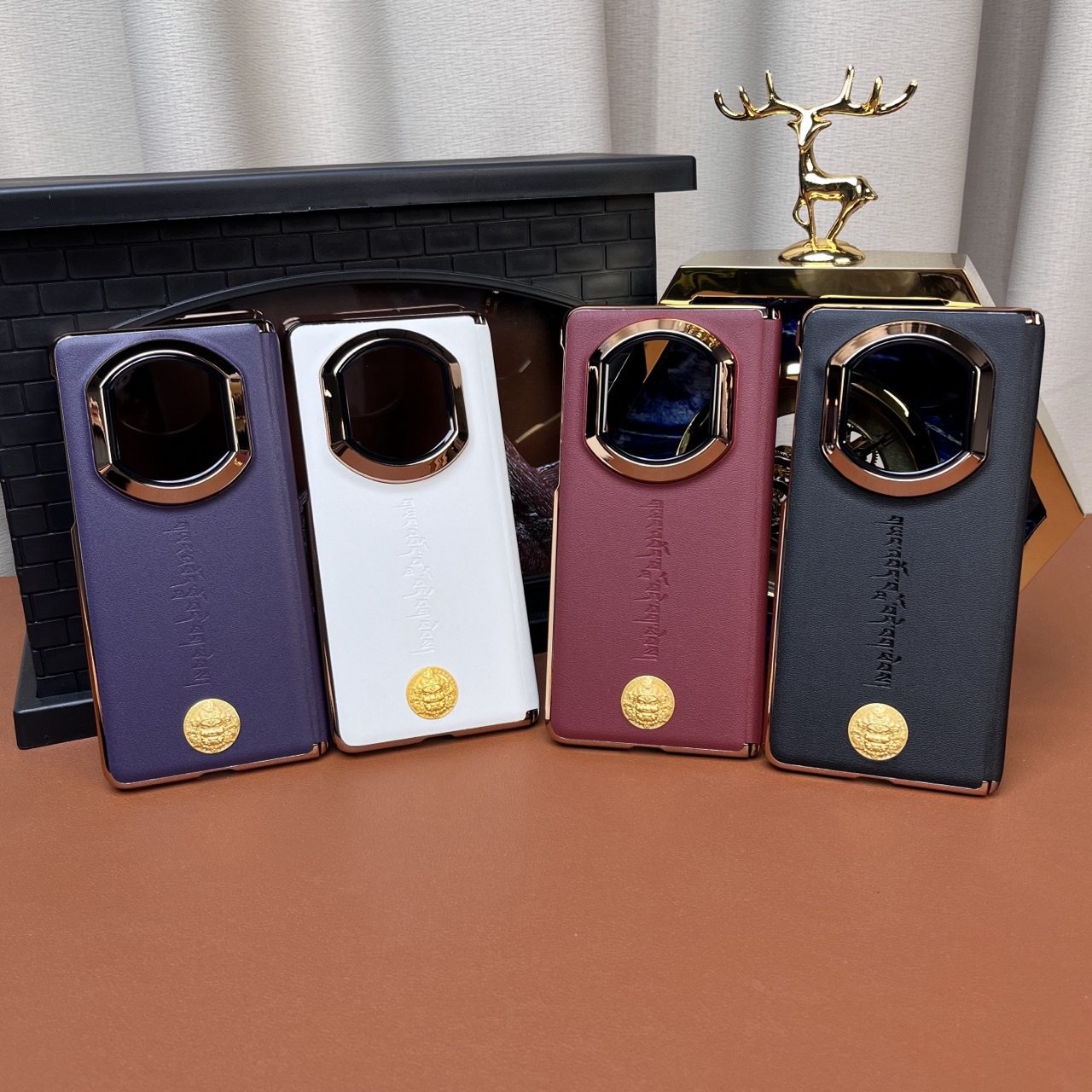 适用华为MateX7典藏版黄财神壳